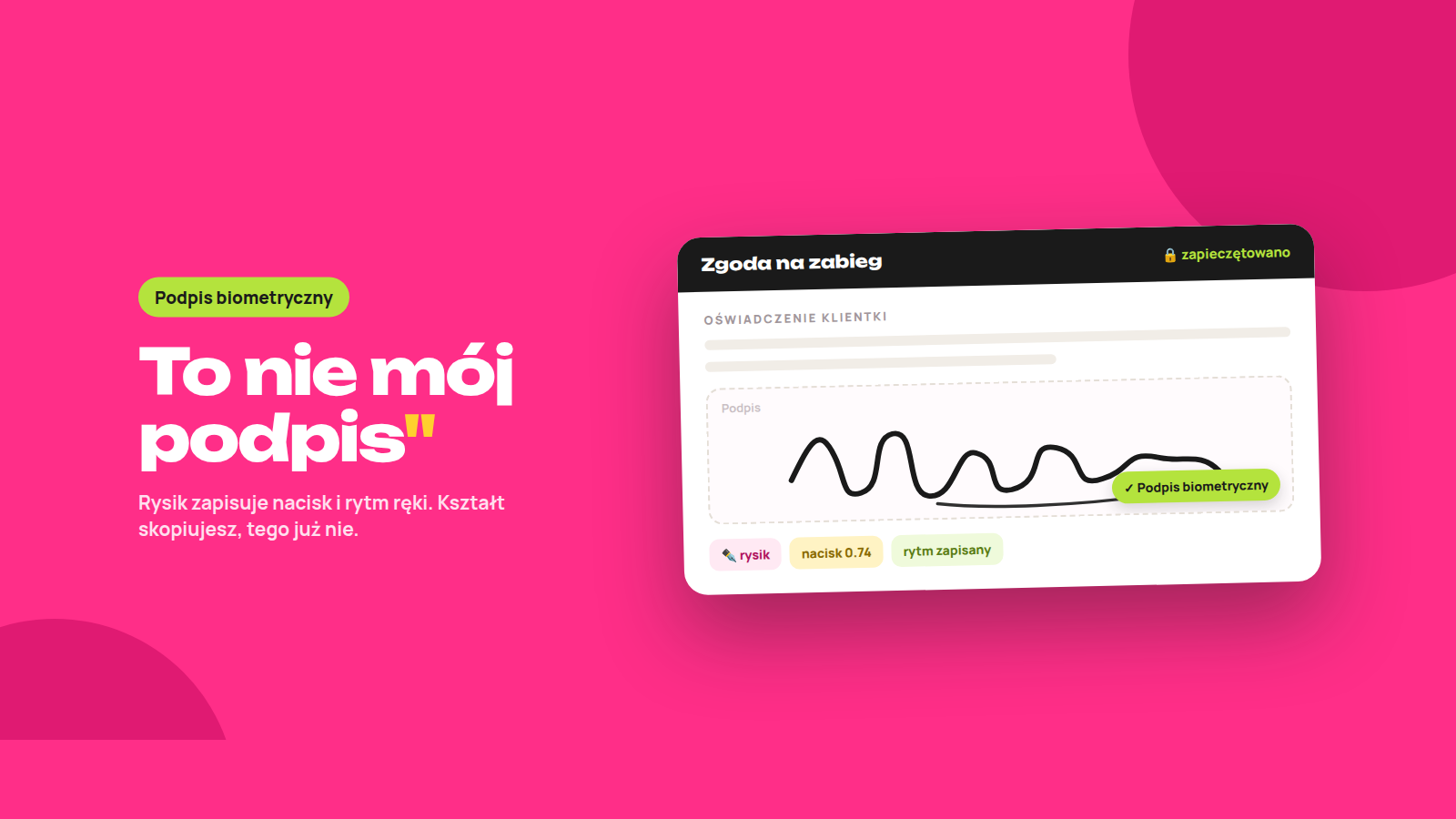 „To nie mój podpis"